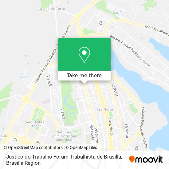 Justico do Trabalho Forum Trabalhista de Brasìlla map