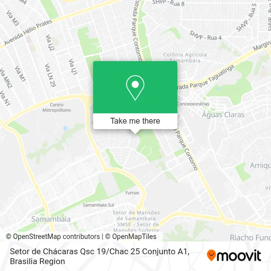 Setor de Chácaras Qsc 19 / Chac 25 Conjunto A1 map