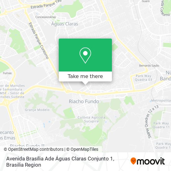 Avenida Brasília Ade Águas Claras Conjunto 1 map