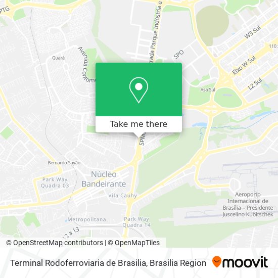 Terminal Rodoferroviaria de Brasilia map