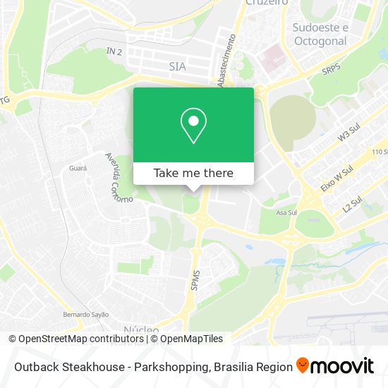 Mapa Outback Steakhouse - Parkshopping