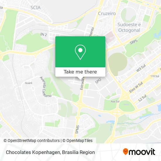 Chocolates Kopenhagen map