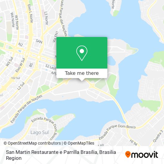 Mapa San Martin Restaurante e Parrilla Brasília