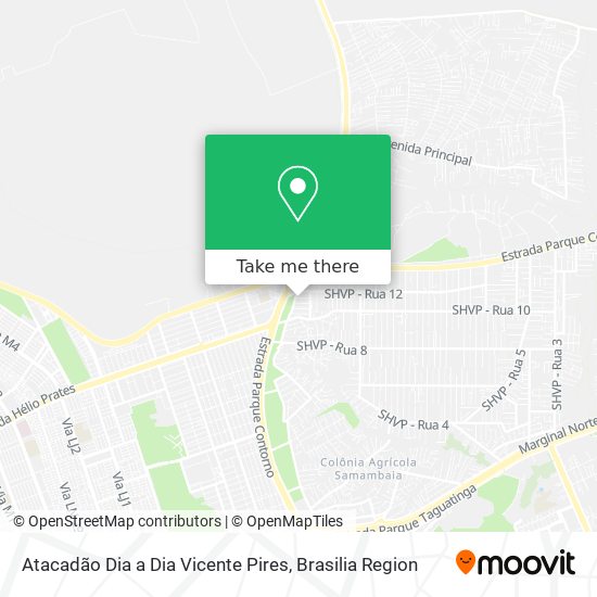 Mapa Atacadão Dia a Dia Vicente Pires