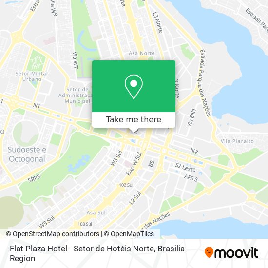 Flat Plaza Hotel - Setor de Hotéis Norte map