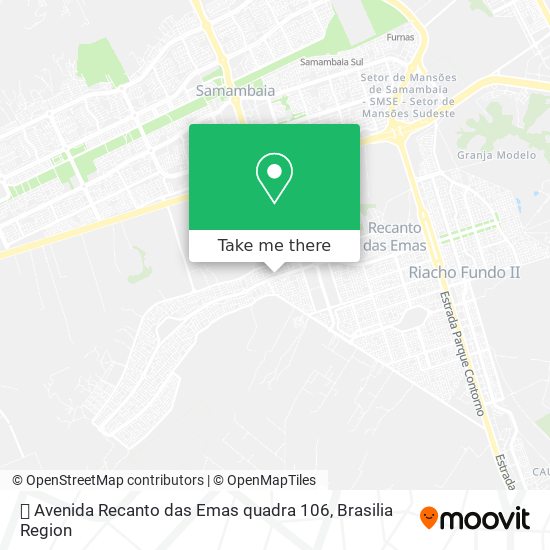⛉ Avenida Recanto das Emas quadra 106 map