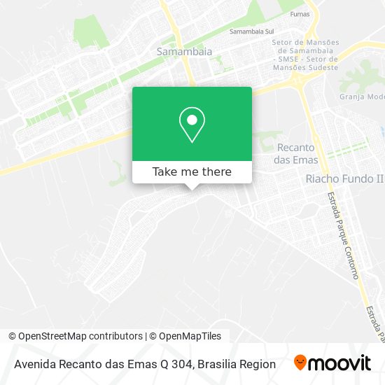 Avenida Recanto das Emas Q 304 map