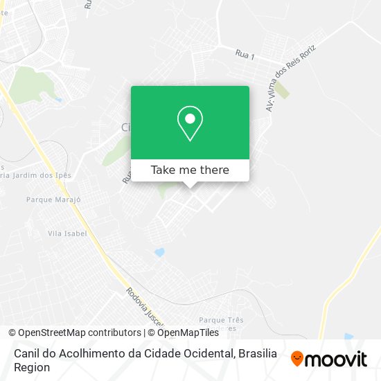 Canil do Acolhimento da Cidade Ocidental map