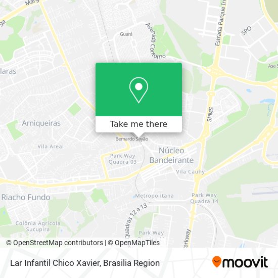 Lar Infantil Chico Xavier map