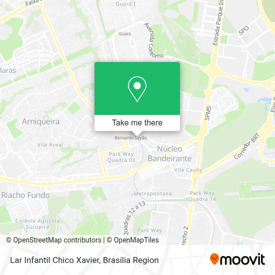 Lar Infantil Chico Xavier map
