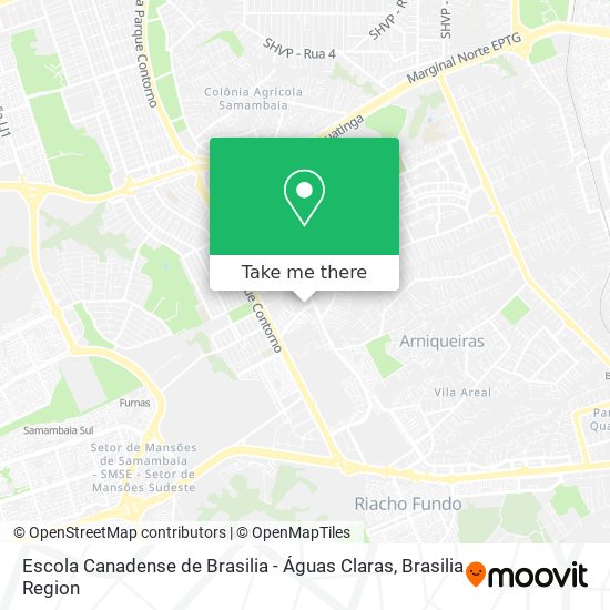 Mapa Escola Canadense de Brasilia - Águas Claras