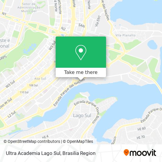 Mapa Ultra Academia Lago Sul