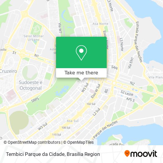 Tembici Parque da Cidade map