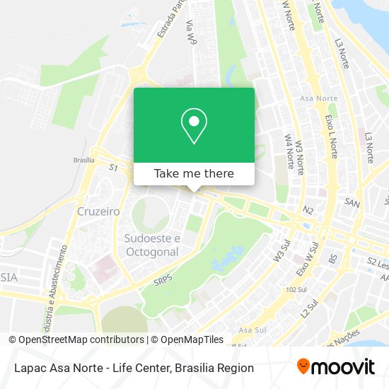Lapac Asa Norte - Life Center map