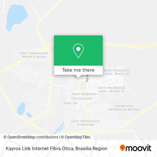 Mapa Kayros Link Internet Fibra Ótica