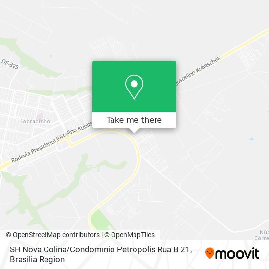 SH Nova Colina / Condomínio Petrópolis Rua B 21 map