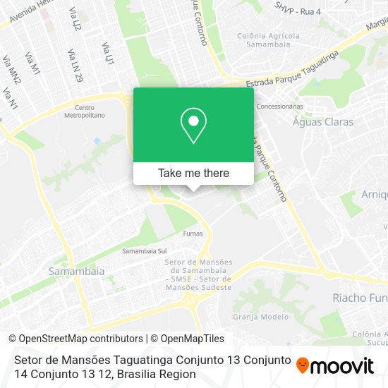 Setor de Mansões Taguatinga Conjunto 13 Conjunto 14 Conjunto 13 12 map
