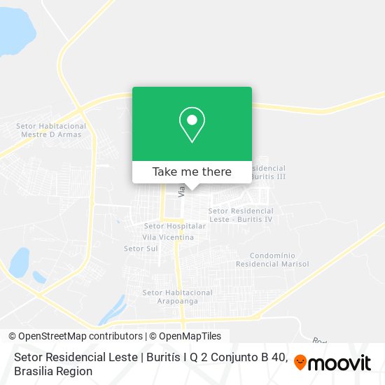 Mapa Setor Residencial Leste | Buritís I Q 2 Conjunto B 40