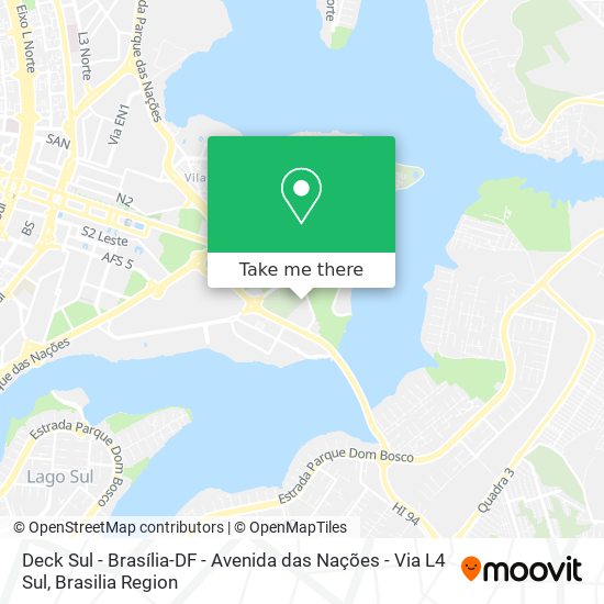 Deck Sul - Brasília-DF - Avenida das Nações - Via L4 Sul map