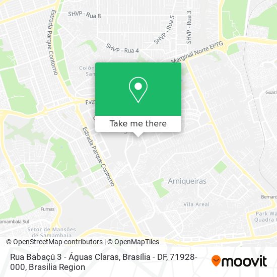 Rua Babaçú 3 - Águas Claras, Brasília - DF, 71928-000 map