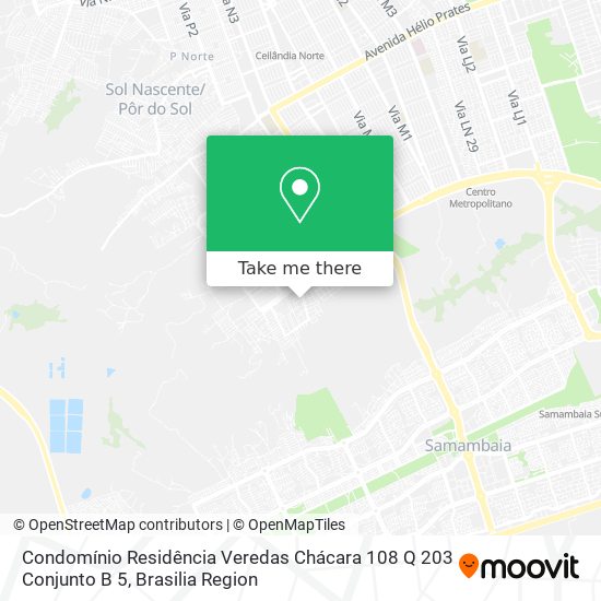Condomínio Residência Veredas Chácara 108 Q 203 Conjunto B 5 map