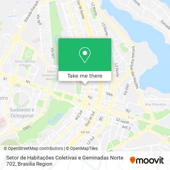 Setor de Habitações Coletivas e Geminadas Norte 702 map