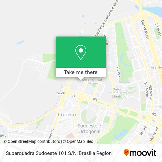 Superquadra Sudoeste 101 S/N map