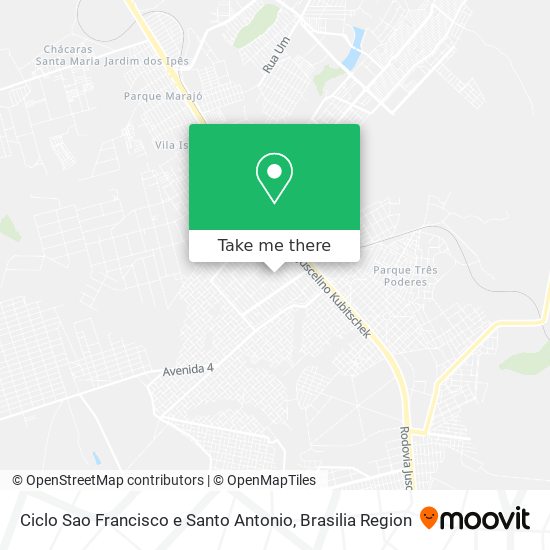 Ciclo Sao Francisco e Santo Antonio map