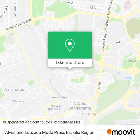 Alves and Louzada Moda Praia map