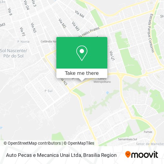 Mapa Auto Pecas e Mecanica Unai Ltda