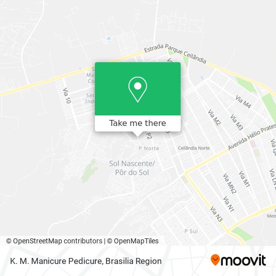 K. M. Manicure Pedicure map