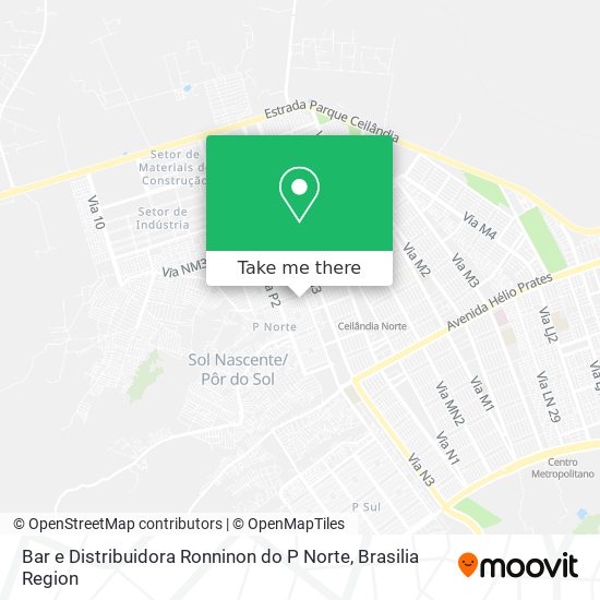 Mapa Bar e Distribuidora Ronninon do P Norte