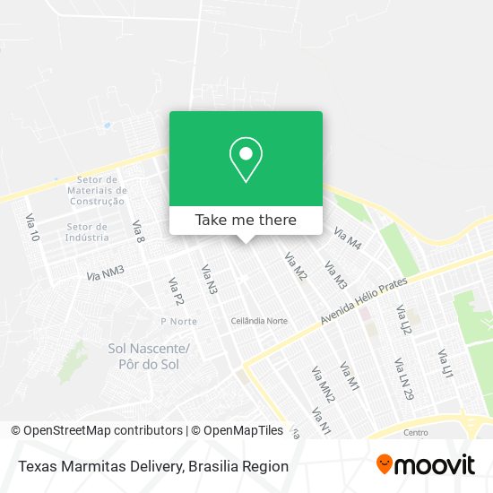 Texas Marmitas Delivery map