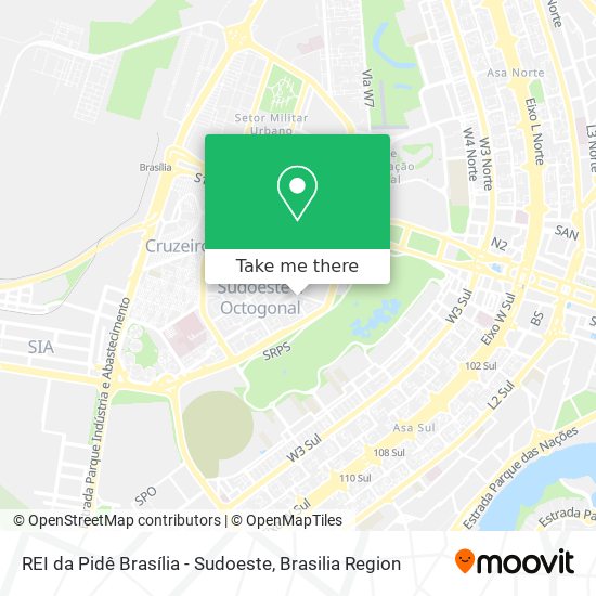 REI da Pidê Brasília - Sudoeste map