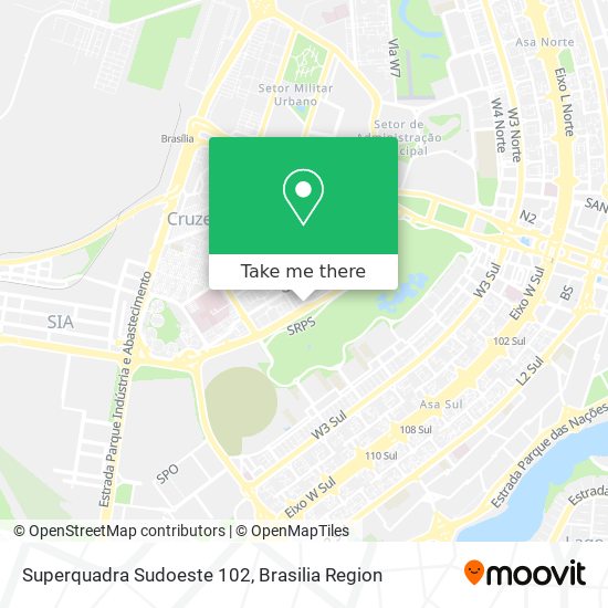 Superquadra Sudoeste 102 map