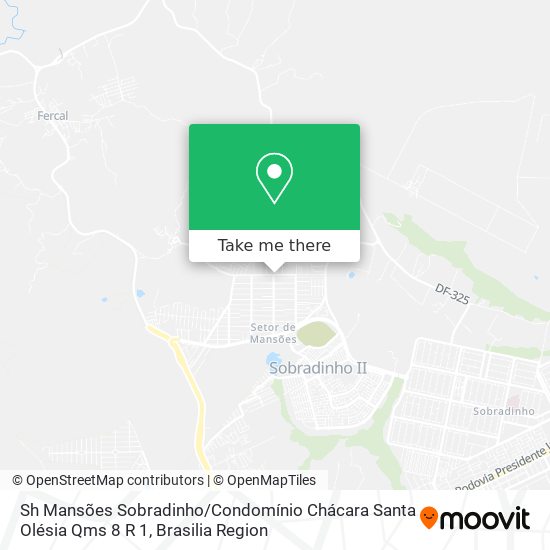 Sh Mansões Sobradinho / Condomínio Chácara Santa Olésia Qms 8 R 1 map