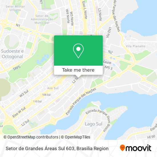Setor de Grandes Áreas Sul 603 map