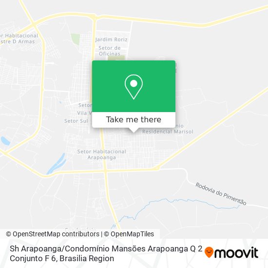 Sh Arapoanga / Condomínio Mansões Arapoanga Q 2 Conjunto F 6 map