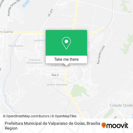 Prefeitura Municipal de Valparaíso de Goiás map