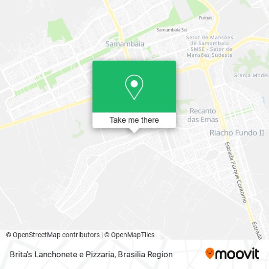Brita's Lanchonete e Pizzaria map