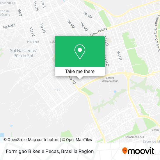 Formigao Bikes e Pecas map