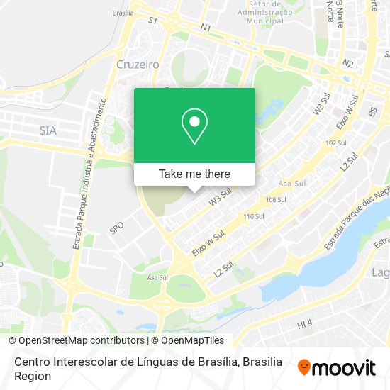 Centro Interescolar de Línguas de Brasília map