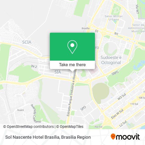 Sol Nascente Hotel Brasília map