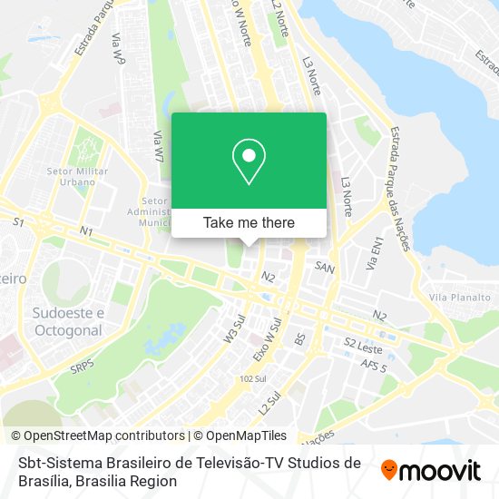 Sbt-Sistema Brasileiro de Televisão-TV Studios de Brasília map