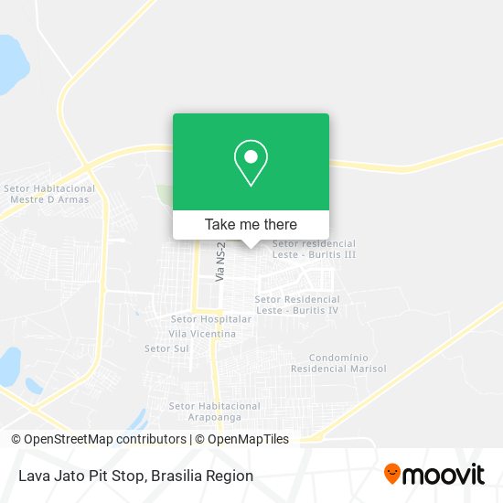 Lava Jato Pit Stop map