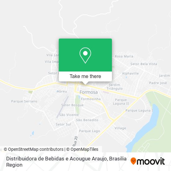 Mapa Distribuidora de Bebidas e Acougue Araujo