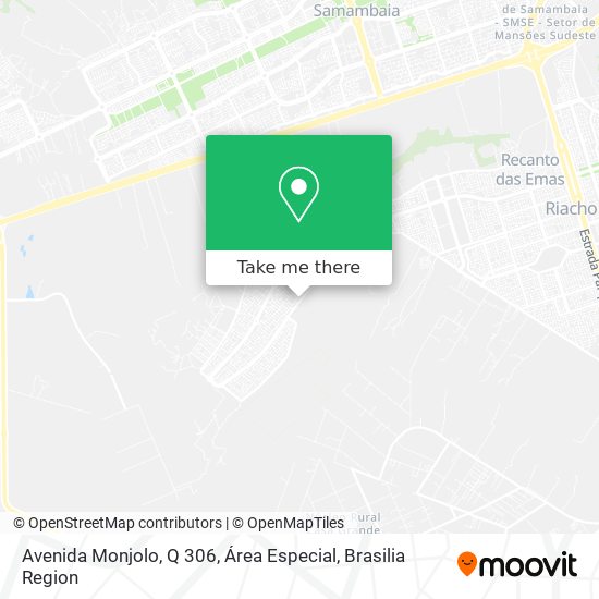 Avenida Monjolo, Q 306, Área Especial map