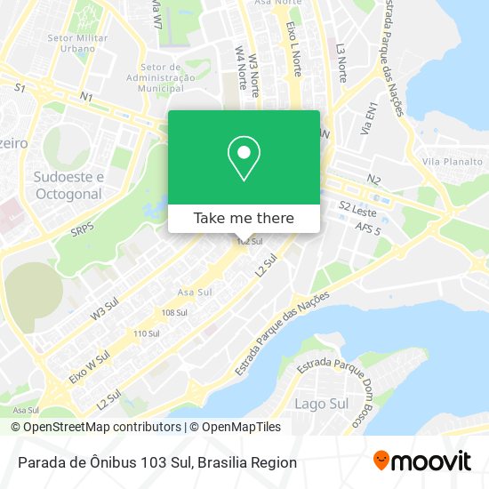 Parada de Ônibus 103 Sul map