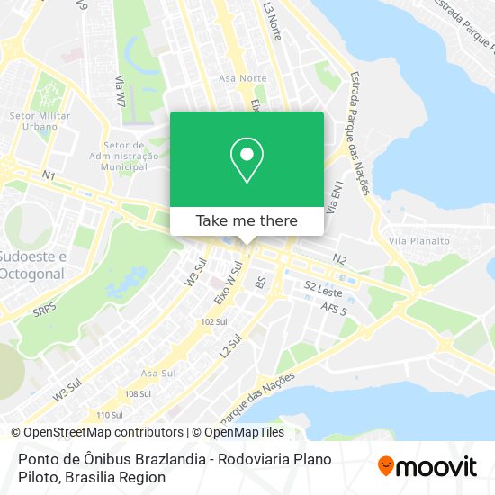 Ponto de Ônibus Brazlandia - Rodoviaria Plano Piloto map