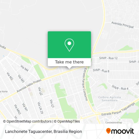 Lanchonete Taguacenter map
